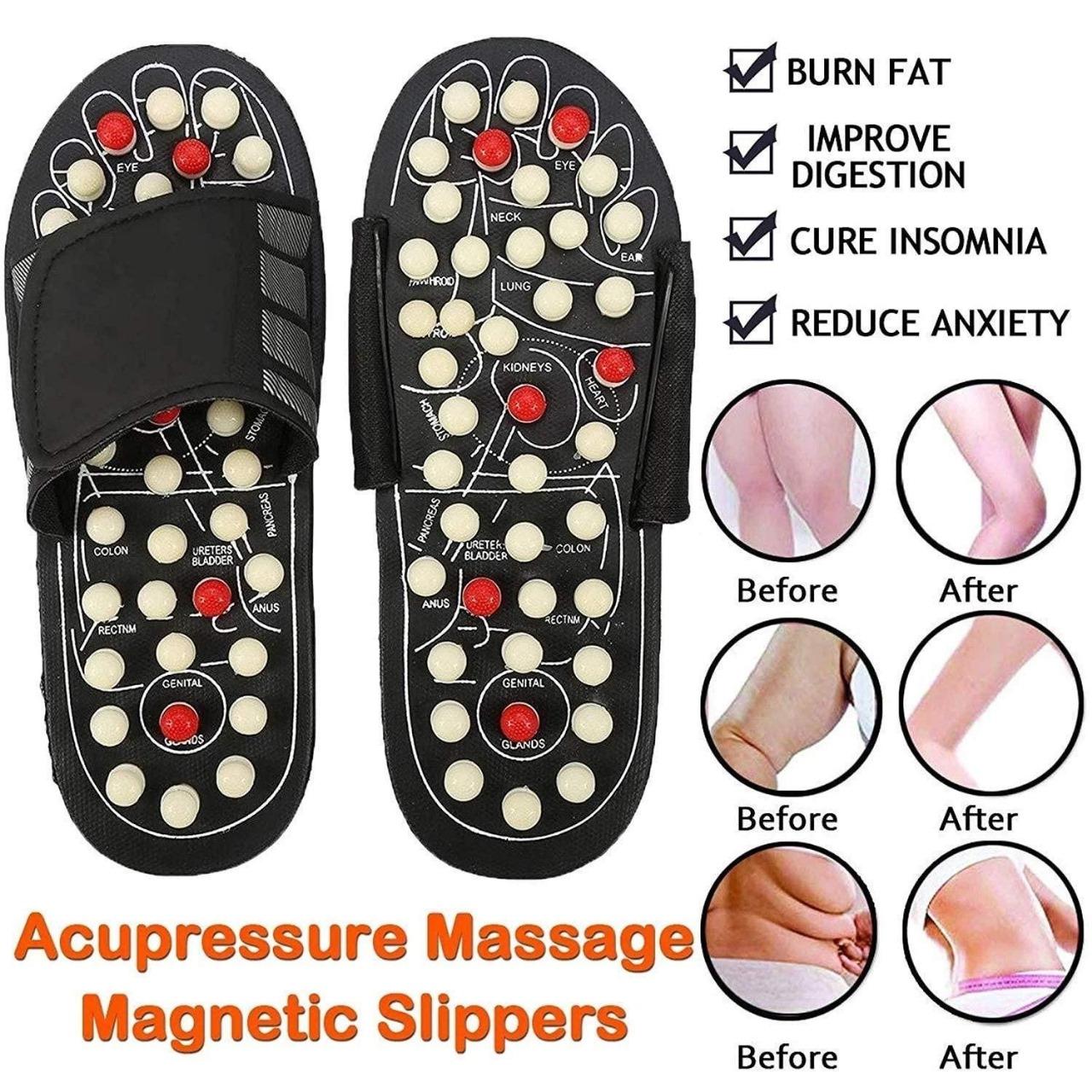 Acupressure and Magnetic Therapy Paduka Slippers - Full Body Blood Circulation For Men and Women