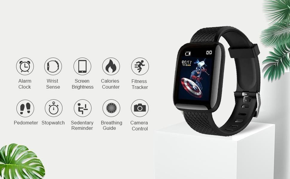 ID116 Plus Smart Bracelet Fitness Tracker Smartwatch